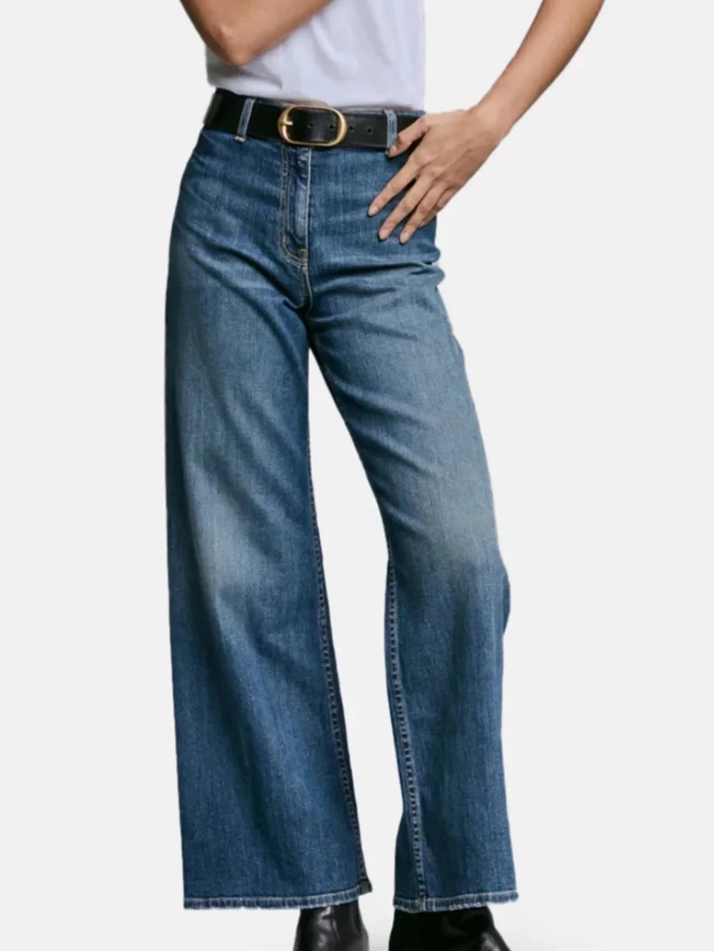 Nili Lotan Megan jeans Size 28 Wide Leg 10991W45 cut 4637 classic wash 440.00 - Picture 1 of 16